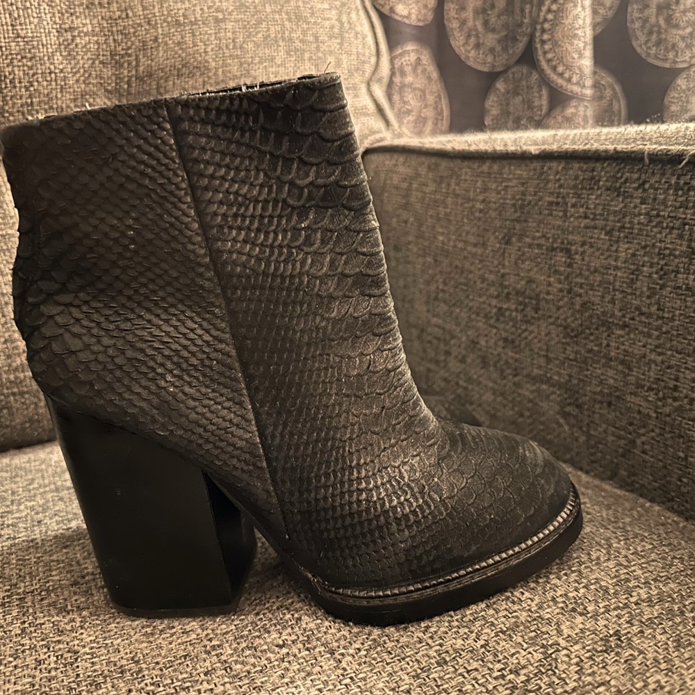 Ash Suede Python Booties - image 1